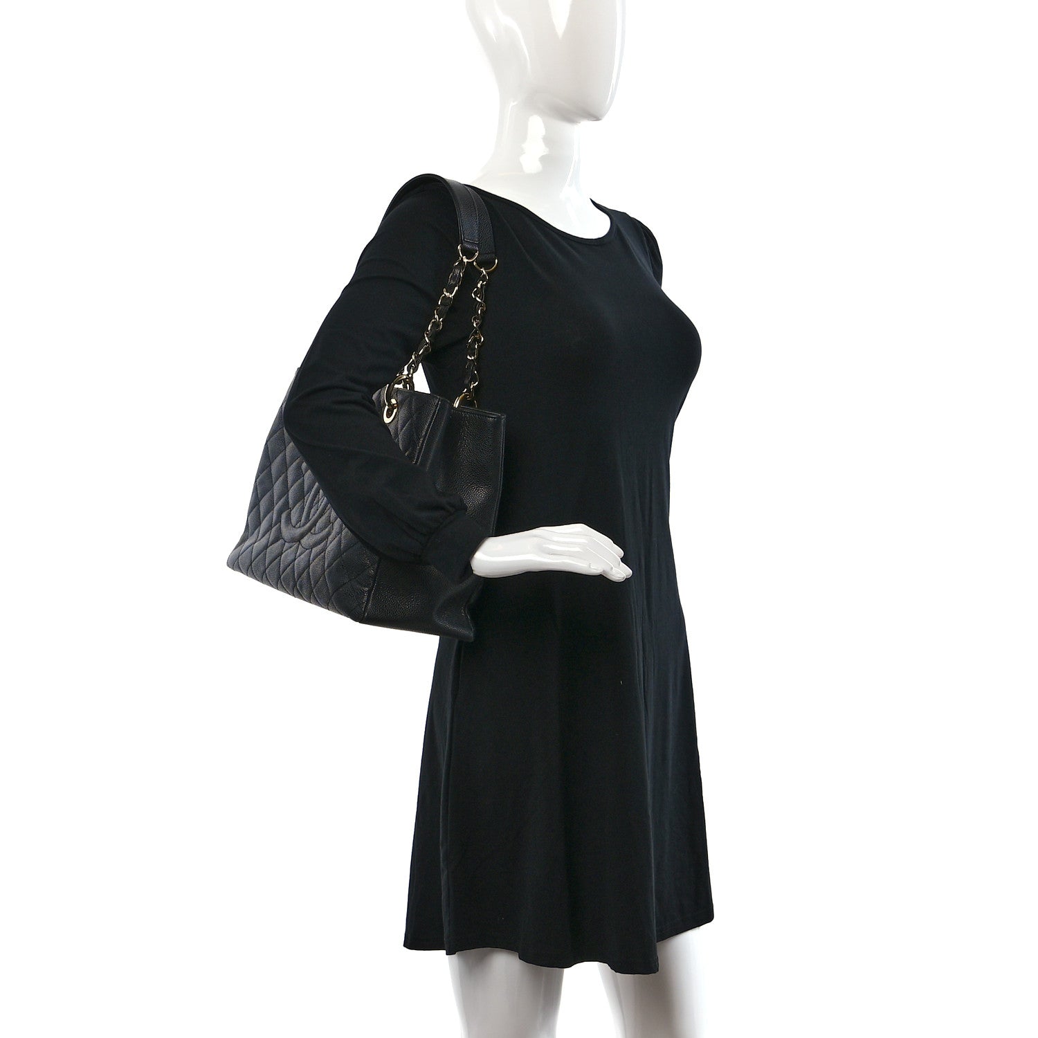 Chanel Caviar Quilted Grand Shopping Tote GST Black 2 of 12