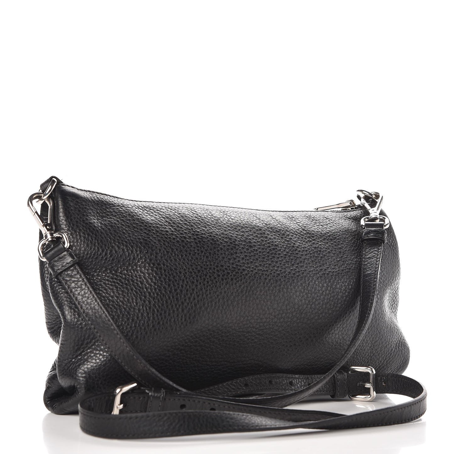Vitello Daino Crossbody Bag Black