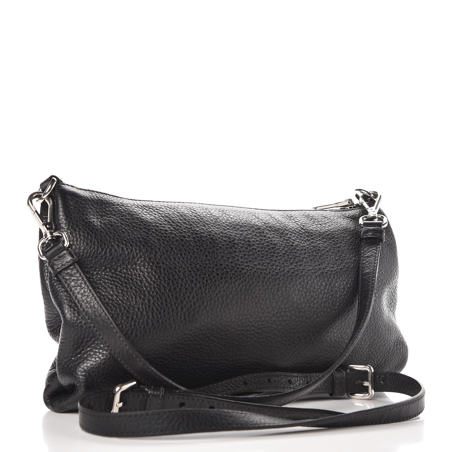 Prada Vitello Daino Crossbody Bag Black 3 of 10