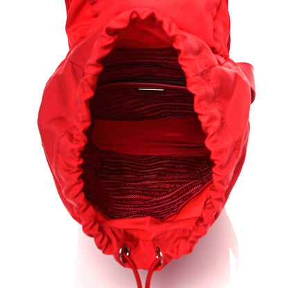Prada Tessuto Nylon Vela Saffiano Mini Single Snap Buckle Backpack Rosso 5 of 10