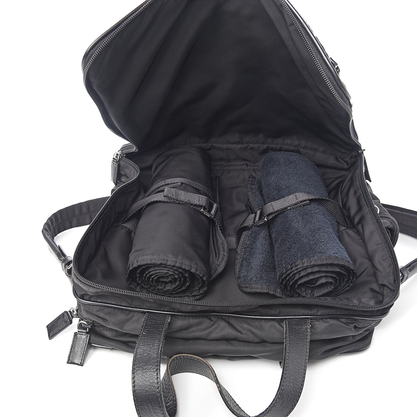Tessuto Nylon Vela Diaper Bag Black