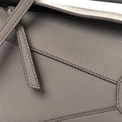 Loewe Soft Grained Calfskin Mini Puzzle Edge Bag Gunmetal 7 of 10
