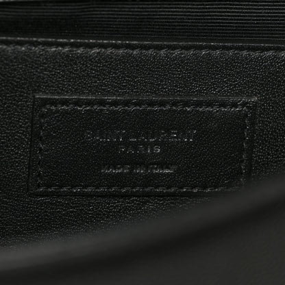 Saint Laurent Grain De Poudre Medium Classic Monogram Kate Satchel Black 6 of 10