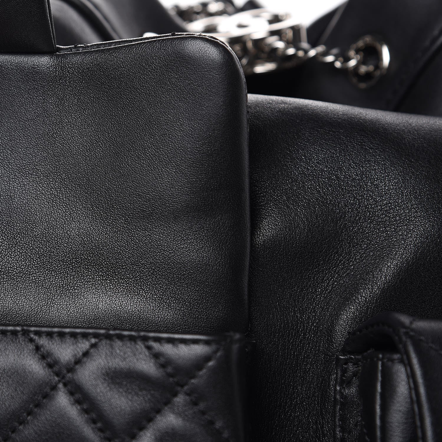 Chanel Lambskin Quilted Backpack Pocket Black 11 of 11