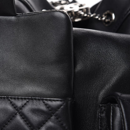 Chanel Lambskin Quilted Backpack Pocket Black 11 of 11