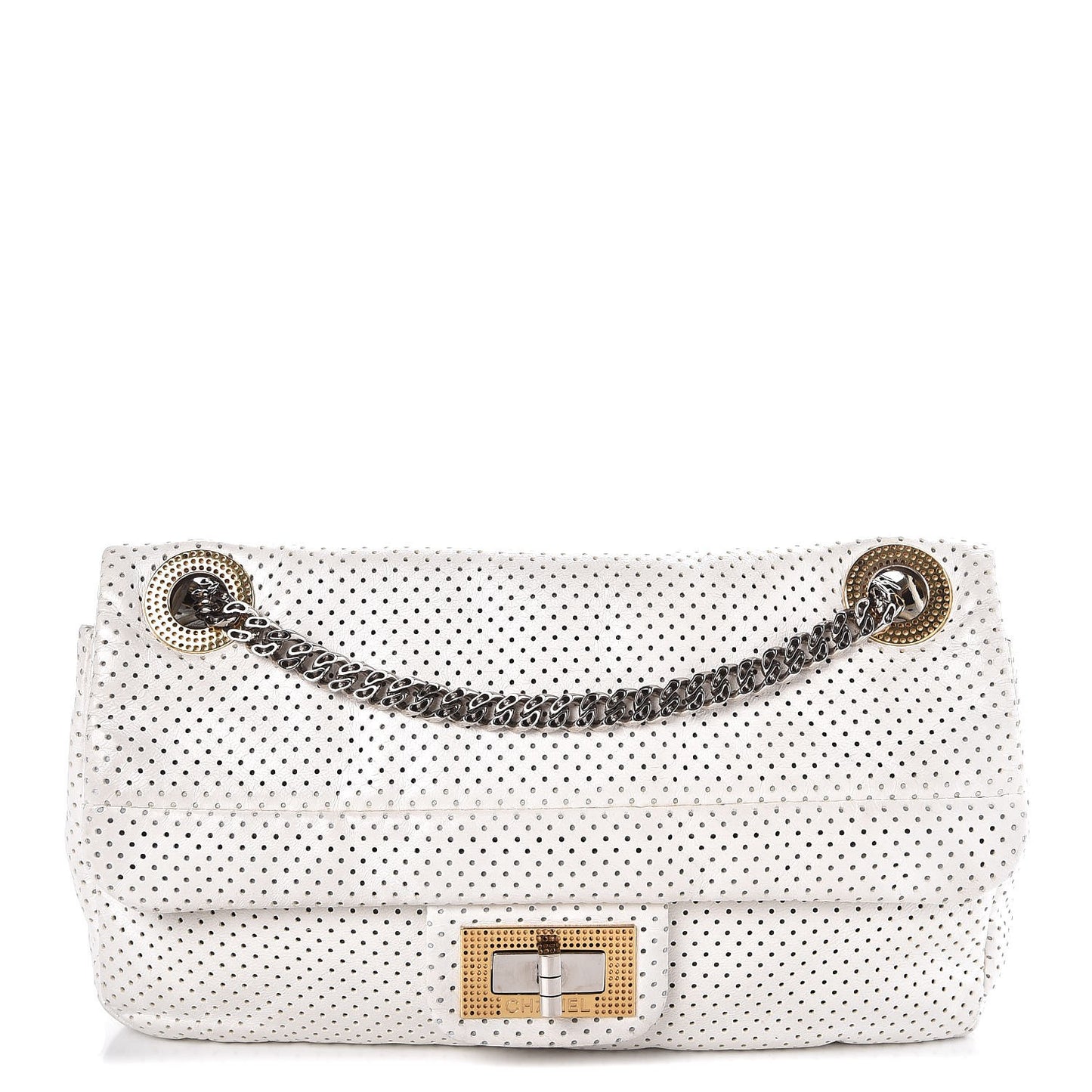 Lambskin Perforated Drill Flap White