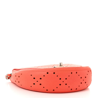 Chanel Caviar Perforated Messenger Bag Coral 4 of 11