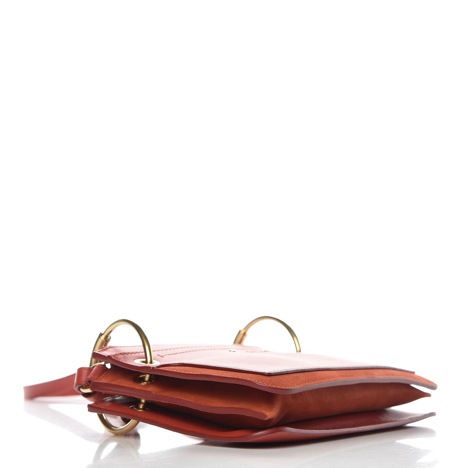 Chloe Calfskin Suede Mini Roy Bag Earthy Red 4 of 10