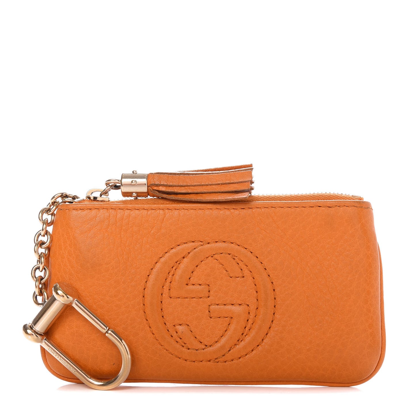 Pebbled Calfskin Soho Key Case Curcuma