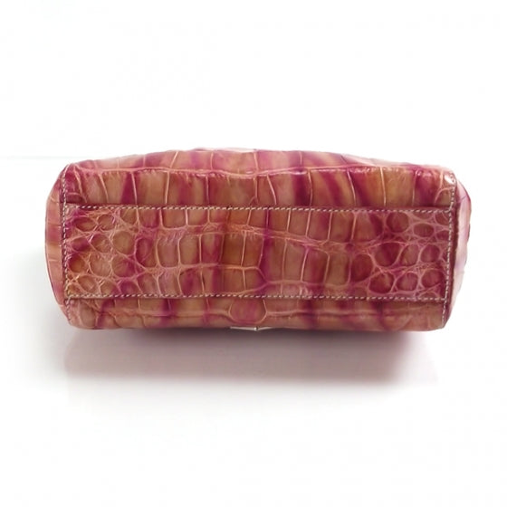 Prada Crocodile Embossed Frame Pink Orange 5 of 12