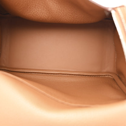 Hermes Taurillon Clemence Lindy 26 Gold 5 of 11