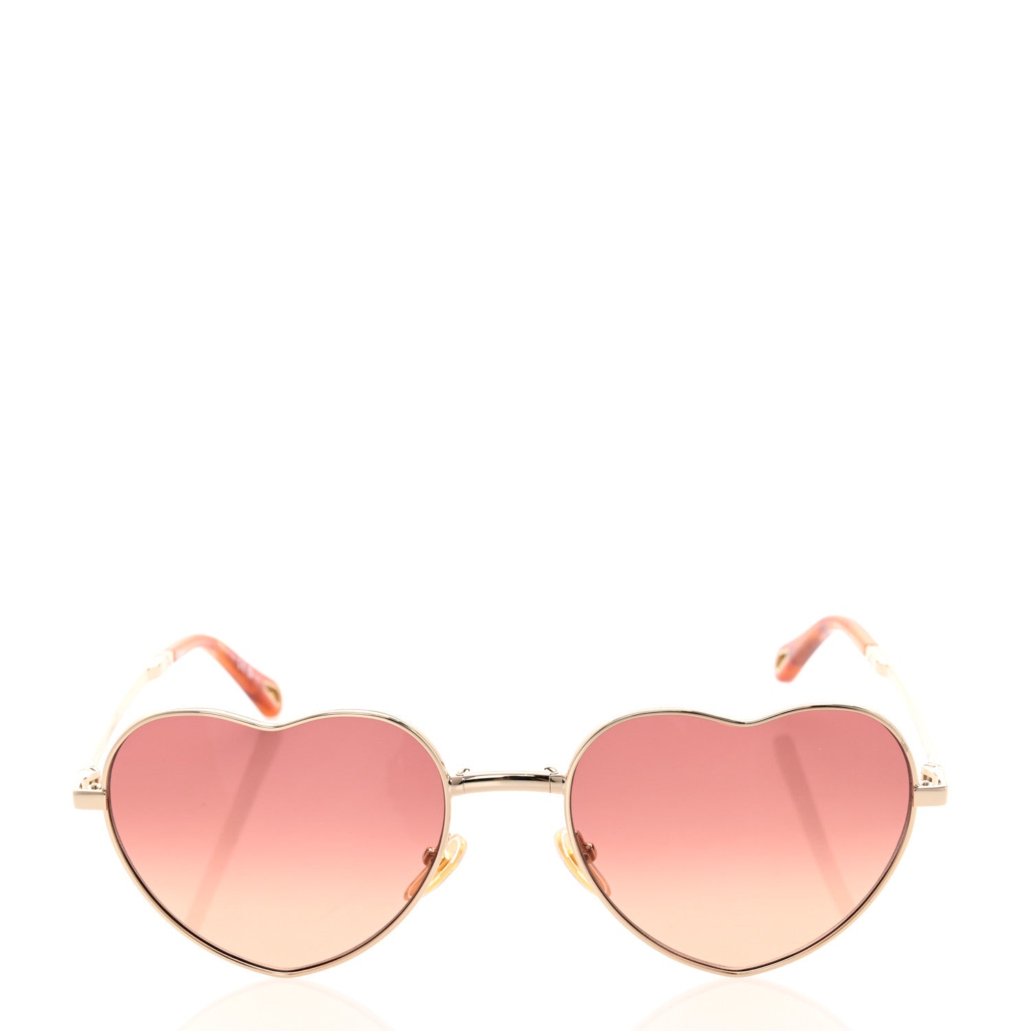 Chloe Milane Heart Sunglasses CH0071S Red Orange 2 of 6