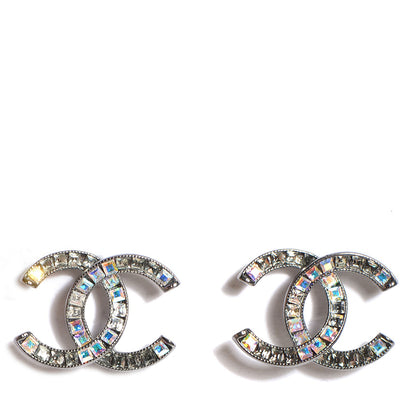 Chanel Crystal Baguette CC Earrings 1 of 5