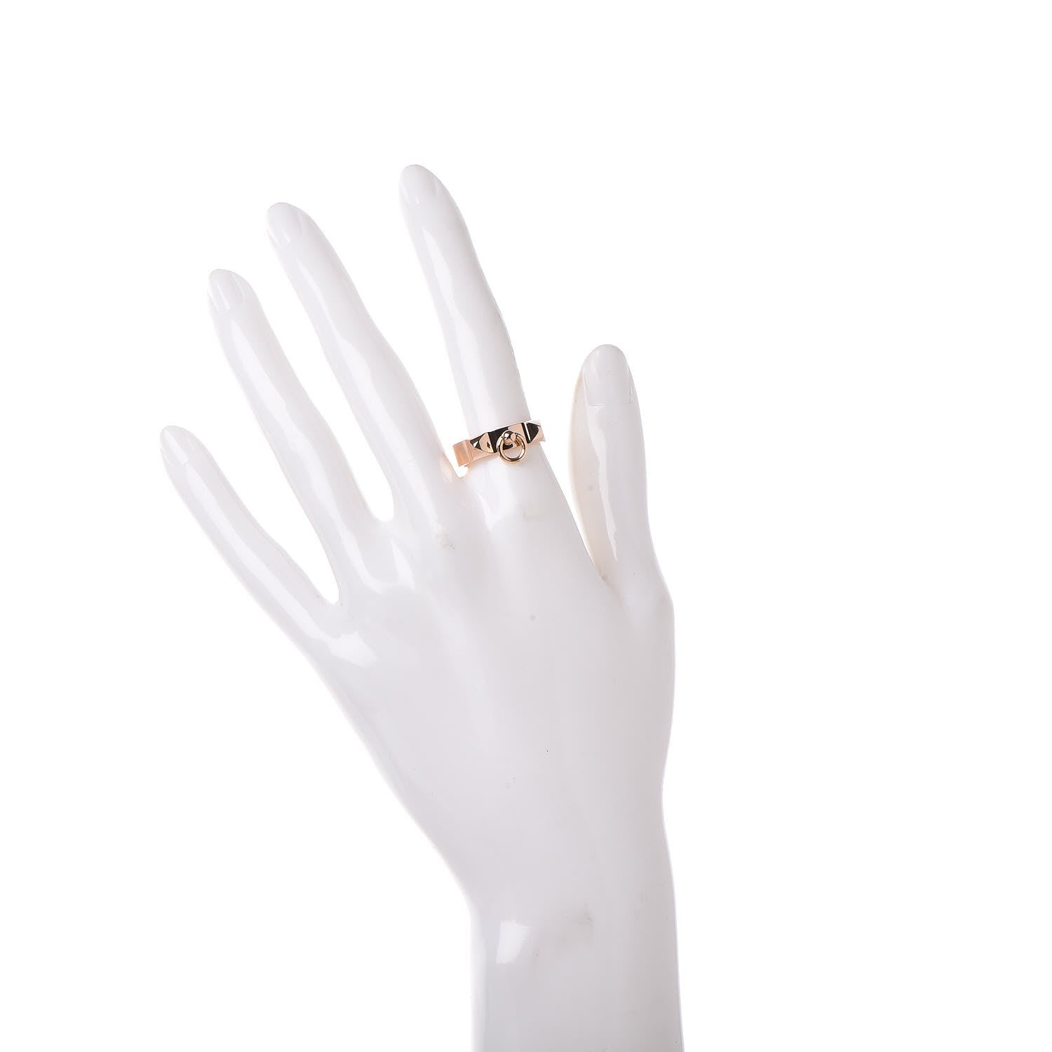 Hermes 18K Rose Gold PM Collier De Chien Ring 54 6.75 2 of 6
