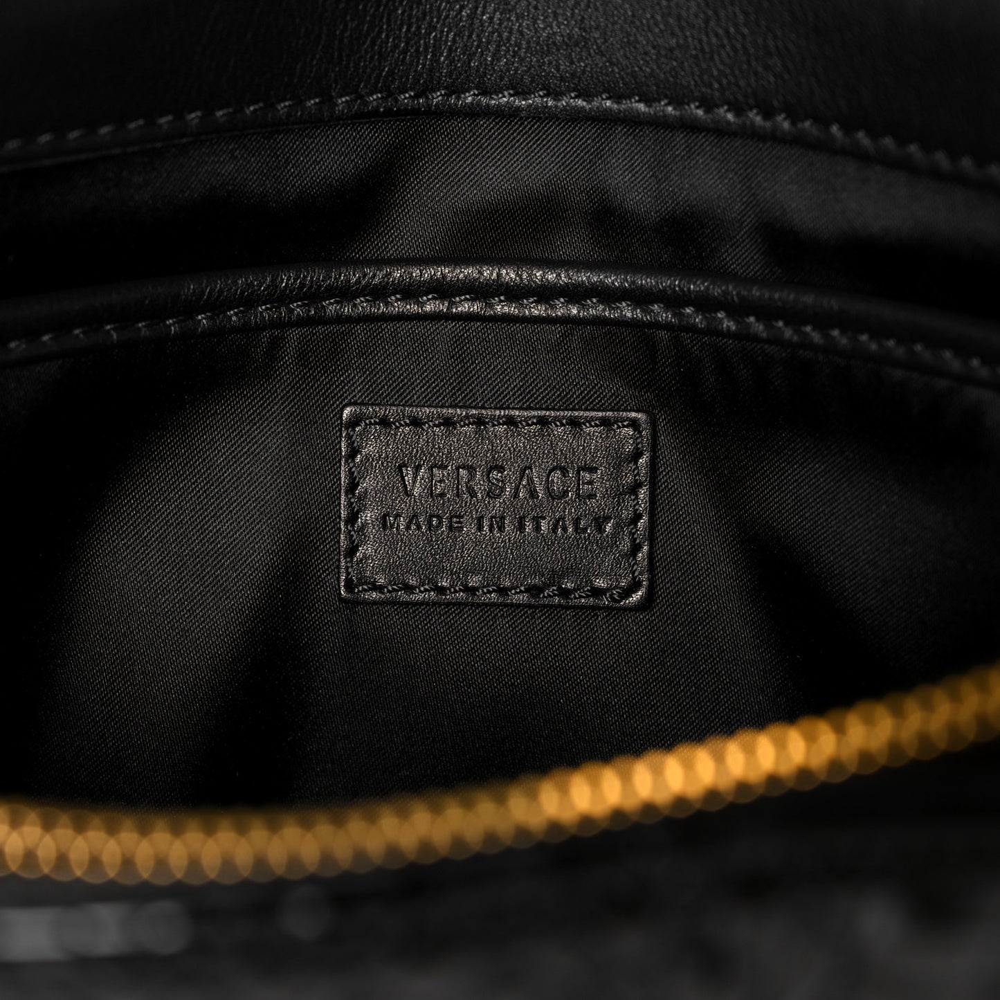Patent Micro Vanitas Shoulder Bag Black