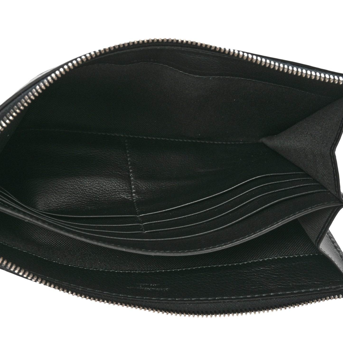 Calfskin Gancini Embossed Document Holder Black