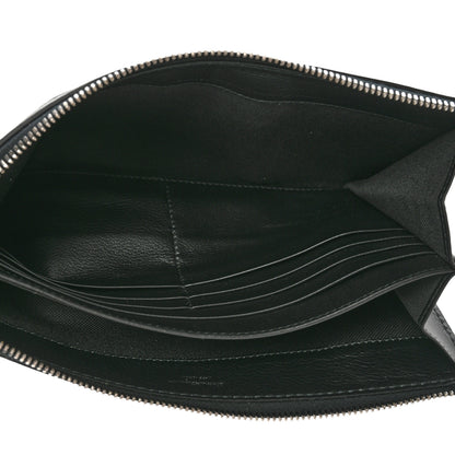Salvatore Ferragamo Calfskin Gancini Embossed Document Holder Black 5 of 10