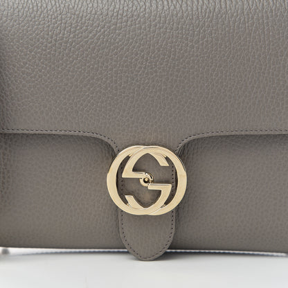 Gucci Dollar Calfskin Interlocking G Top Handle Shoulder Bag Loess 9 of 9