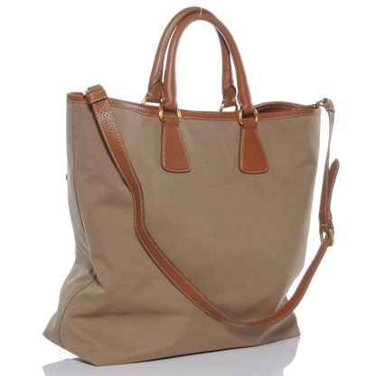 Prada Jacquard Logo Tote Corda Brandy 3 of 9