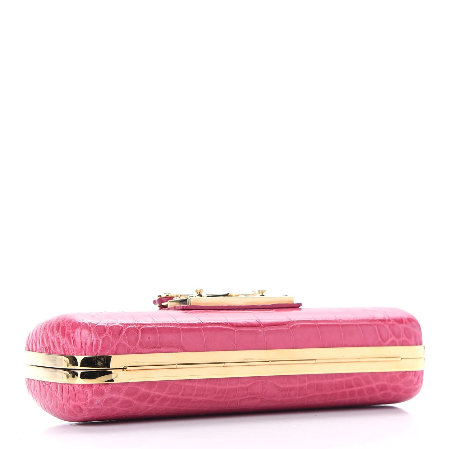Crocodile Minaudiere Tresor Clutch Pink