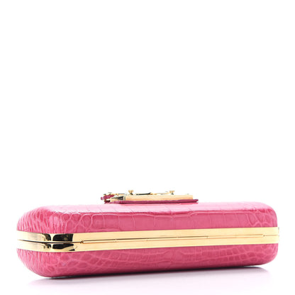 Louis Vuitton Crocodile Minaudiere Tresor Clutch Pink 4 of 8