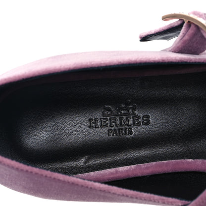 Hermes Velvet Jane Ballet Flats 38 Bruyere 7 of 9