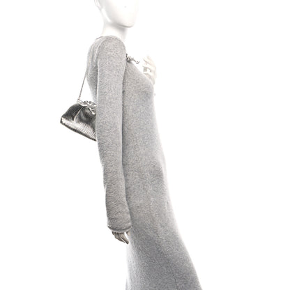 Bottega Veneta Metallic Bark Calfskin The Mini Pouch Silver 2 of 11