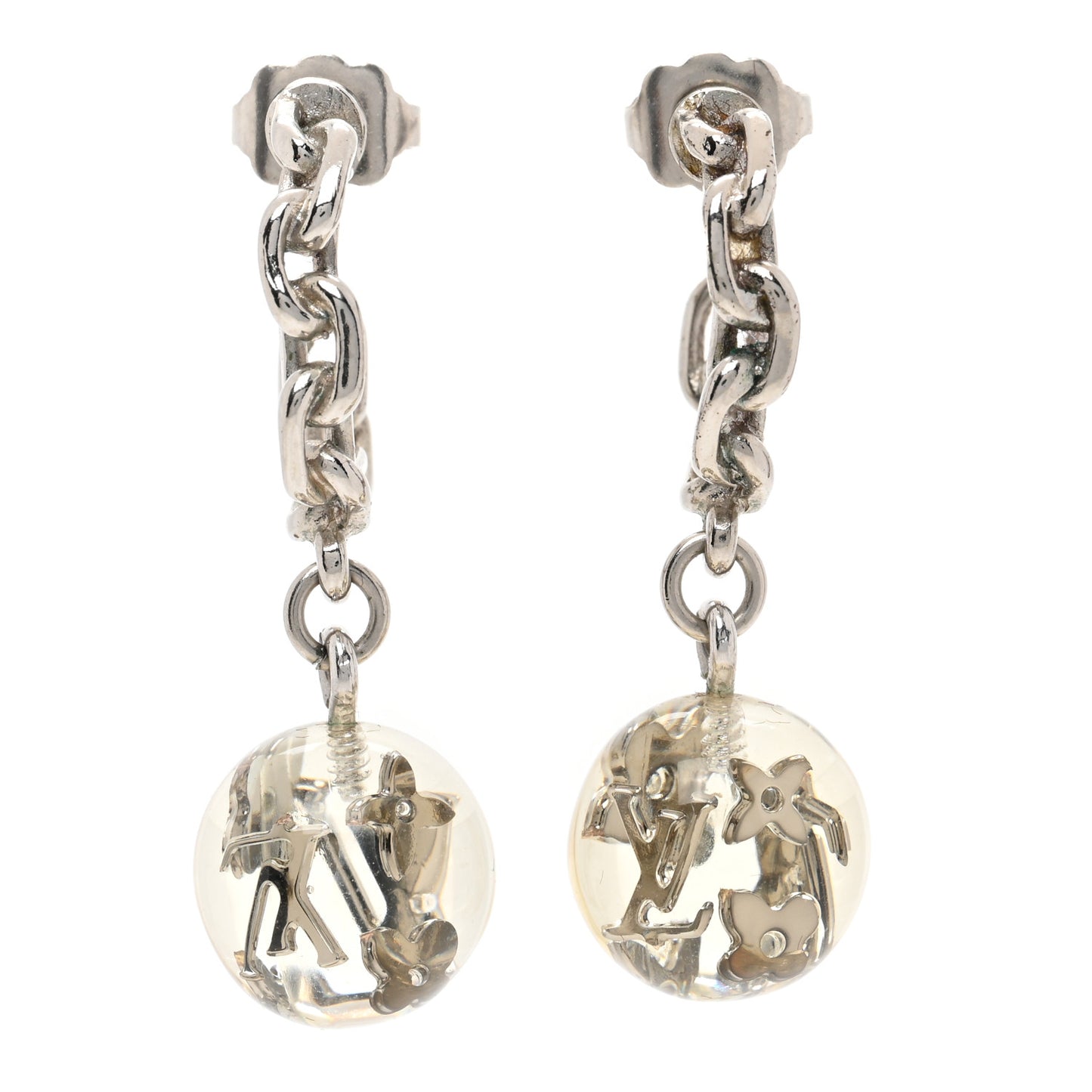 Resin Bubbles Inclusion Earrings Transparent