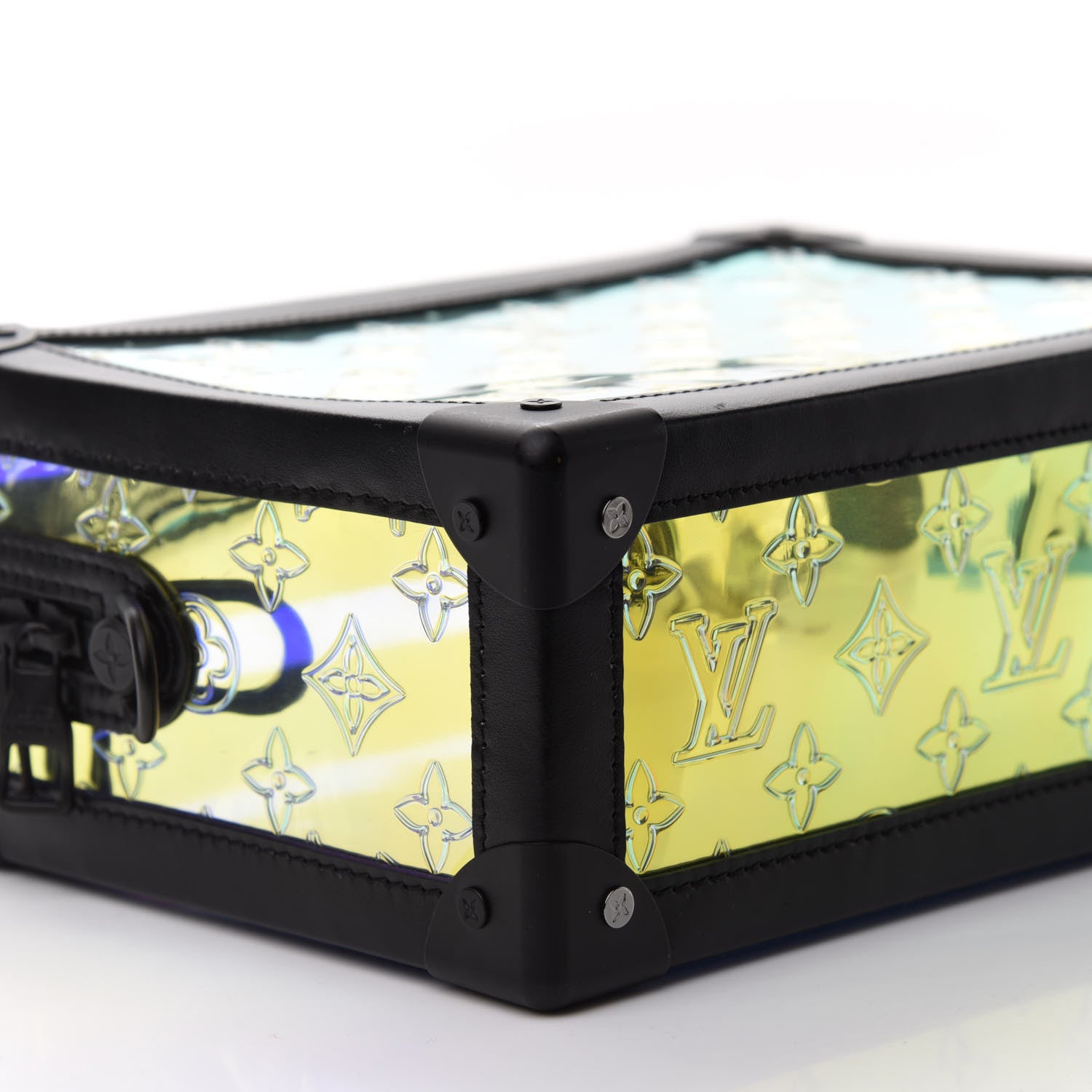 Louis Vuitton Calfskin PVC Monogram Solar Ray Soft Trunk Iridescent Prism Black 6 of 11