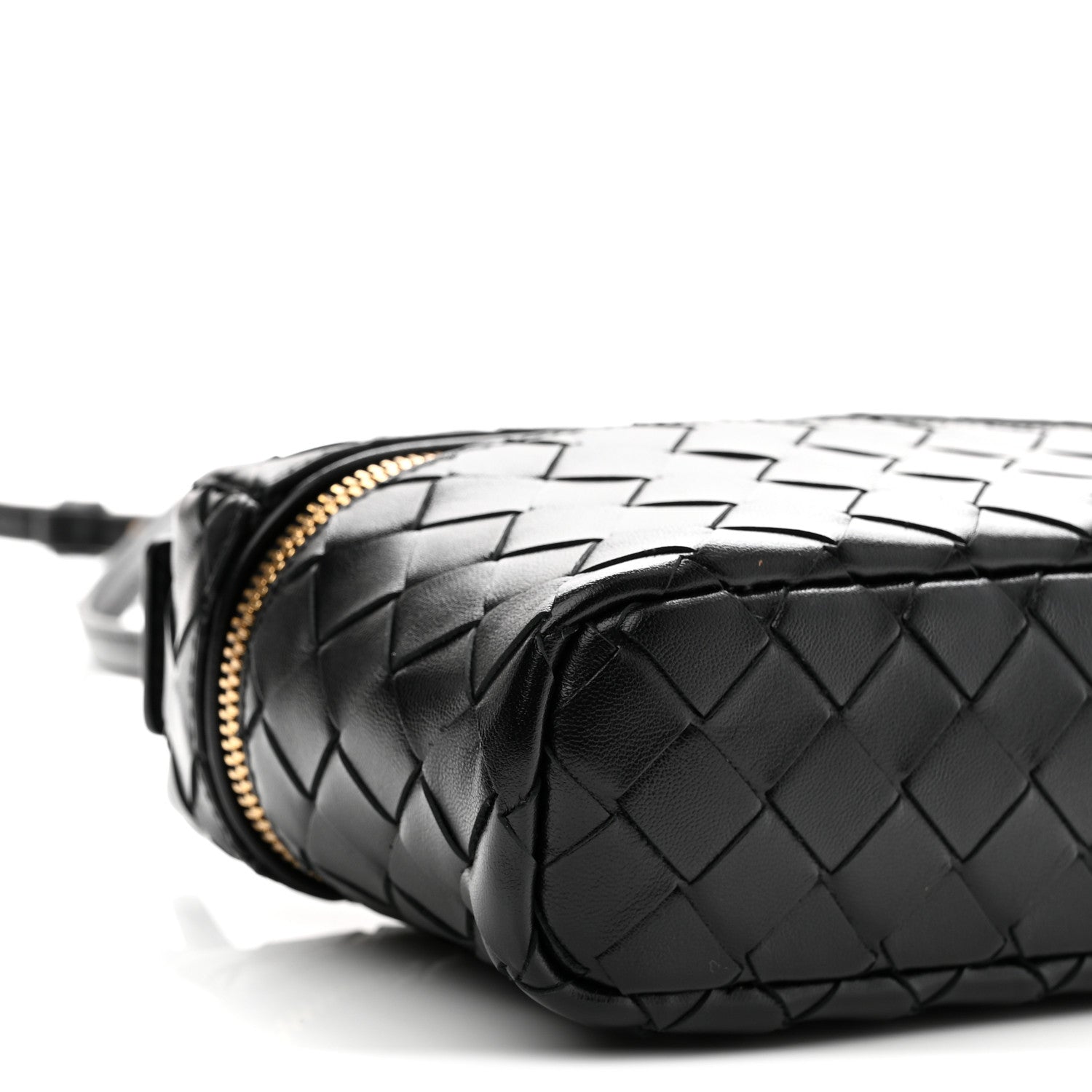 Bottega Veneta Calfskin Intrecciato Bang Bang Vanity Case Black 8 of 9