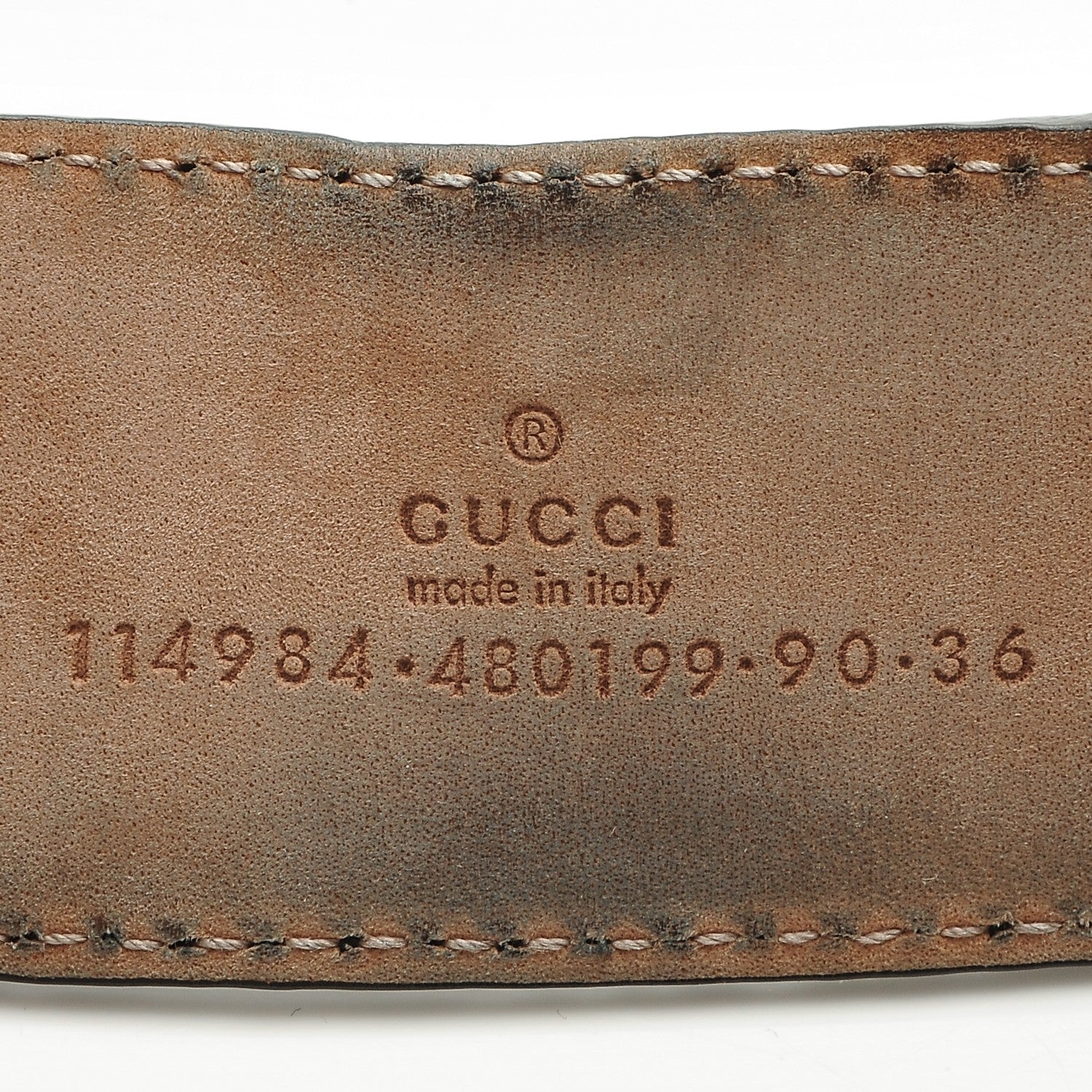 Gucci Guccissima Interlocking G Belt 90 36 Dark Brown 5 of 7
