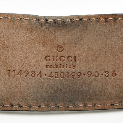 Gucci Guccissima Interlocking G Belt 90 36 Dark Brown 5 of 7