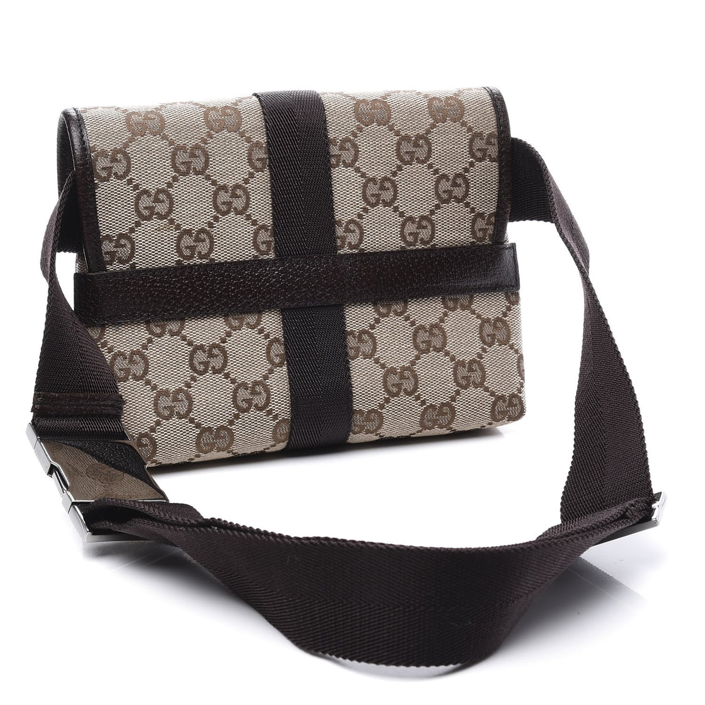 Monogram Waist Pouch Bag Dark Brown