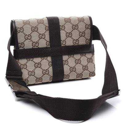 Gucci Monogram Waist Pouch Bag Dark Brown 2 of 9