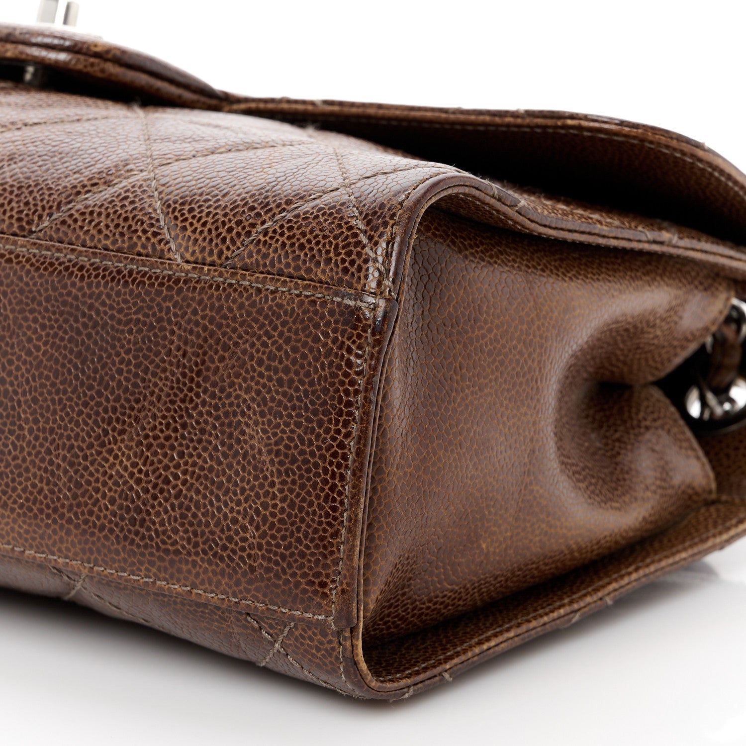 Chanel Crumpled Grained Calfskin Medium CC Crave Flap Brown 14 of 14