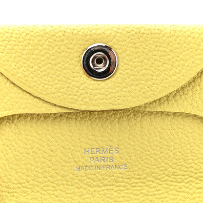 Hermes Chevre Mysore Bastia Coin Purse Lime 6 of 10