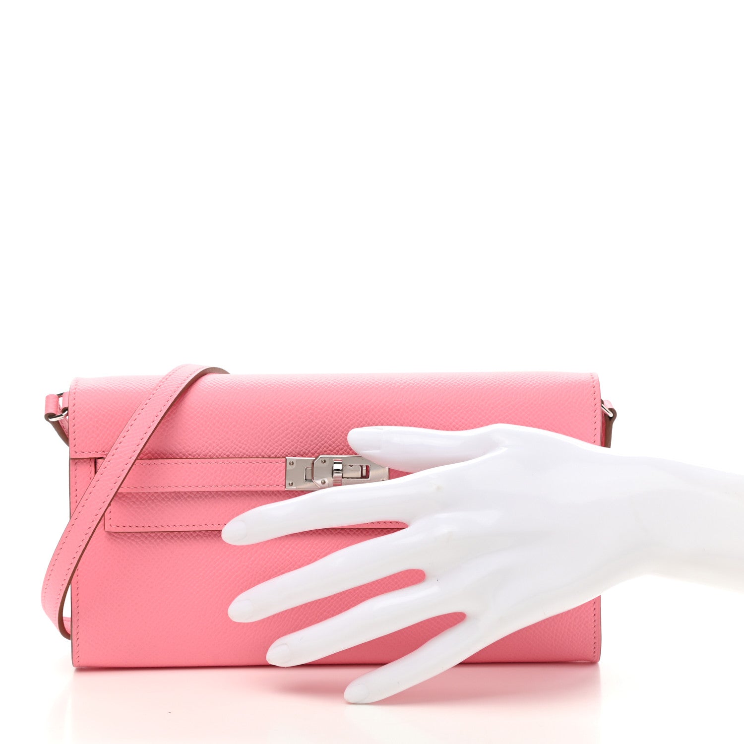 Hermes Epsom Kelly Wallet To Go Rose Confetti 3 of 8