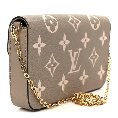 Louis Vuitton Empreinte Monogram Giant Felicie Pochette Tourterelle Creme 3 of 10