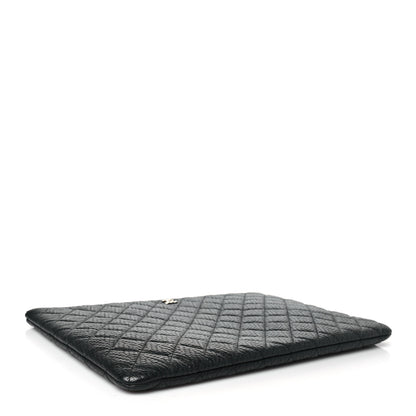 Chanel Calfskin Braided Large Cosmetic Case Black 4 of 10