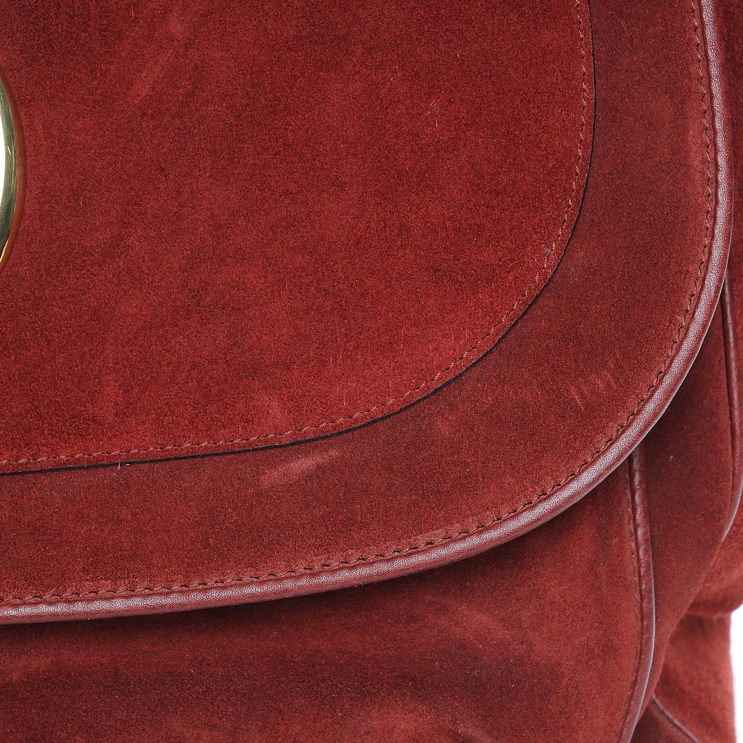 Suede Medium 1973 Top Handle Satchel Red