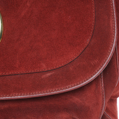 Gucci Suede Medium 1973 Top Handle Satchel Red 9 of 12