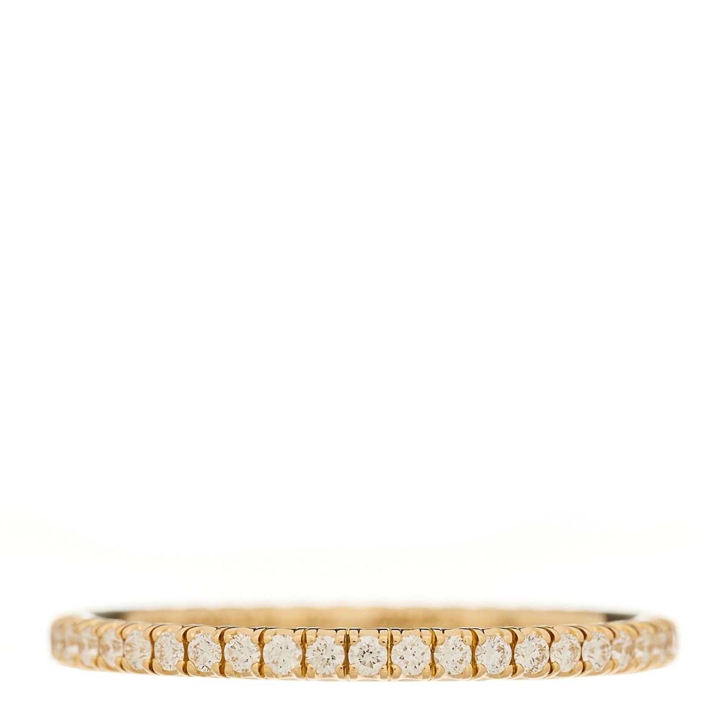 18K Yellow Gold Diamond 1.5mm Etincelle de Cartier Wedding Band Ring 48 4.5