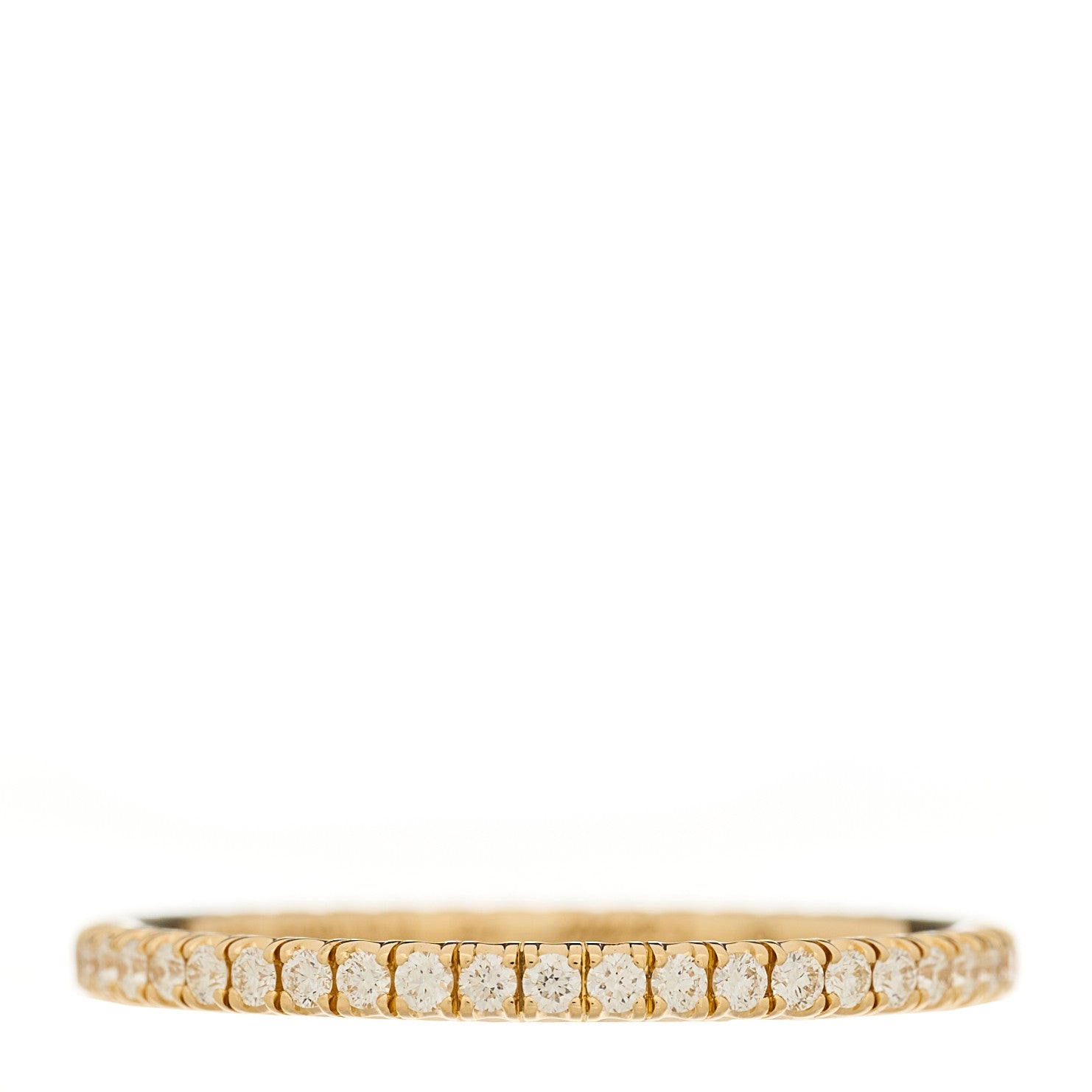 Cartier 18K Yellow Gold Diamond 1.5mm Etincelle de Cartier Wedding Band Ring 48 4.5 3 of 5