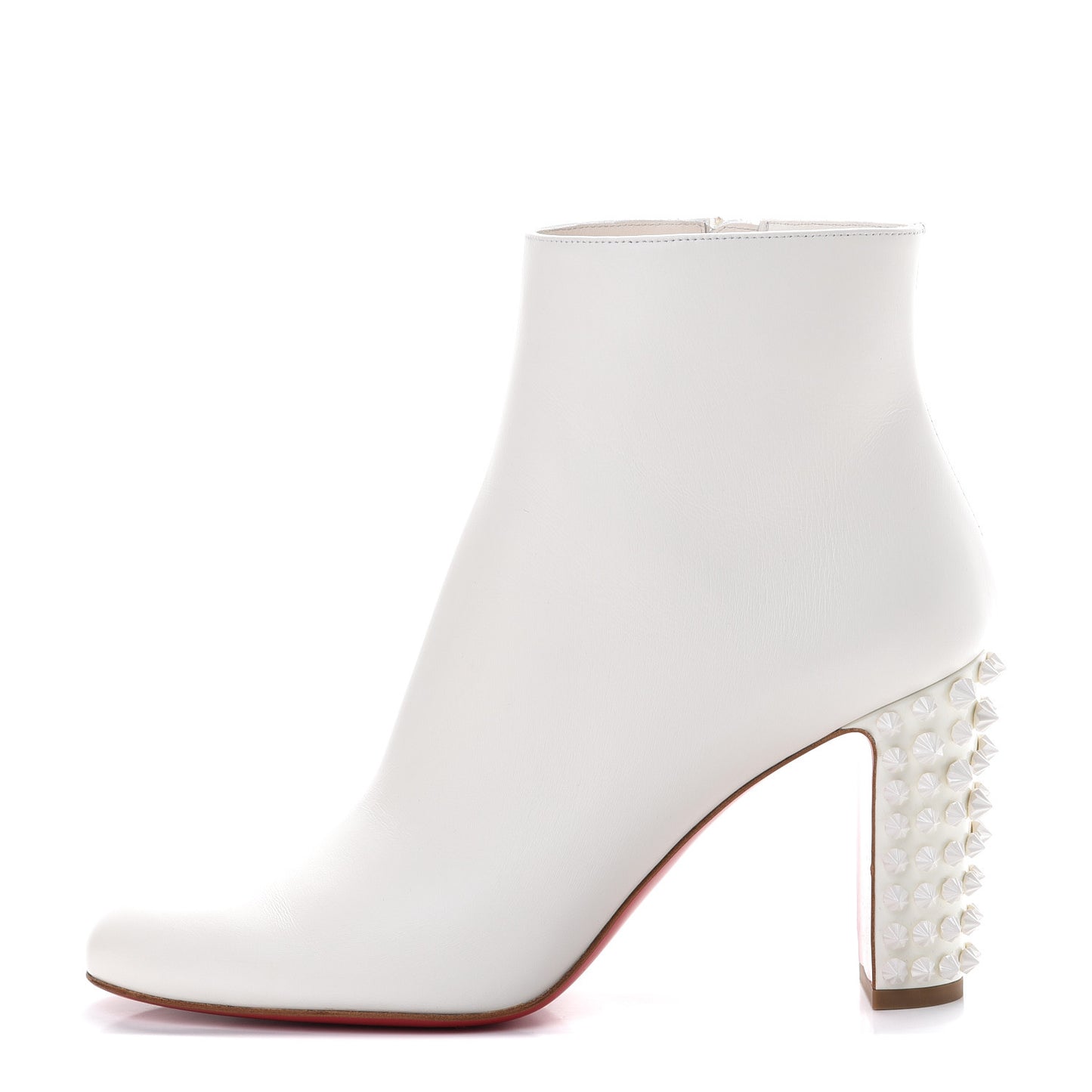 Smooth Calfskin Suzi Folk 85 Ankle Boots 40.5 White