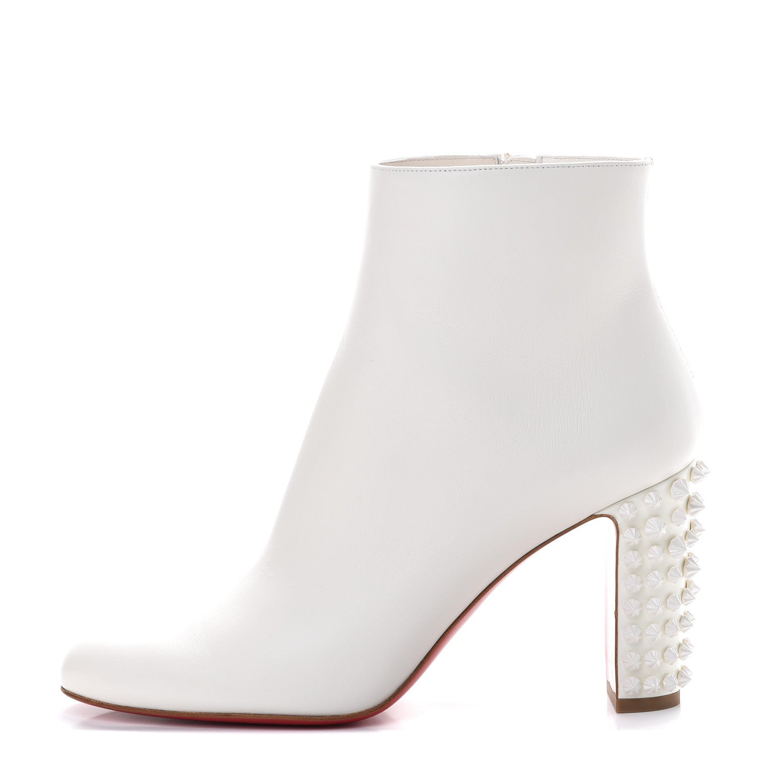 Christian Louboutin Smooth Calfskin Suzi Folk 85 Ankle Boots 40.5 White 1 of 12