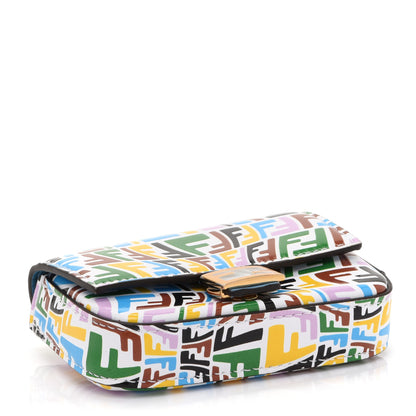 Fendi X SARAH COLEMAN Vitello Liberty Ceylon Micro FF Fish Eye Embossed Nano Baguette Charm Multicolor Cyber Blue 4 of 8