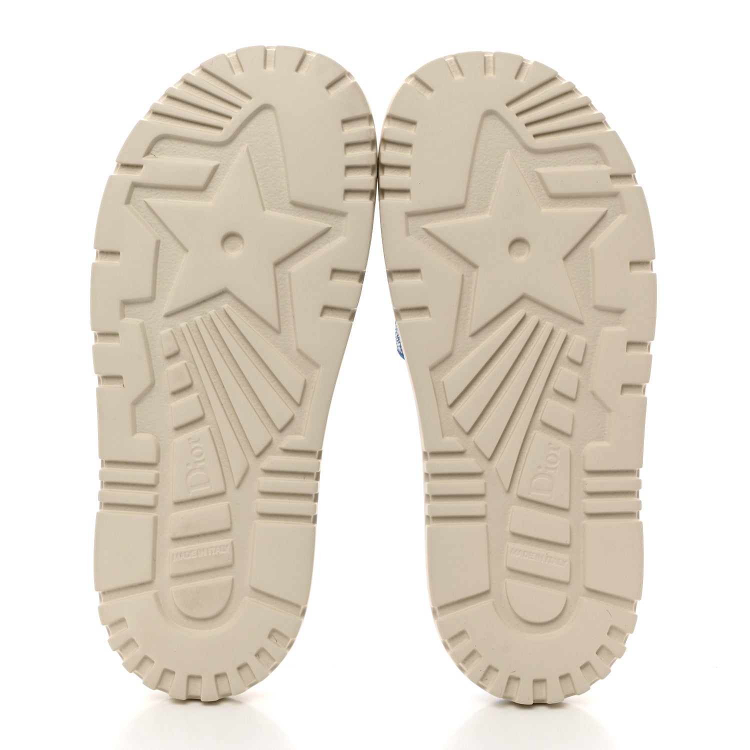 Christian Dior Canvas Toile de Jouy Embroidered Dway 10mm Slide Sandals 38 Off White Blue 5 of 9