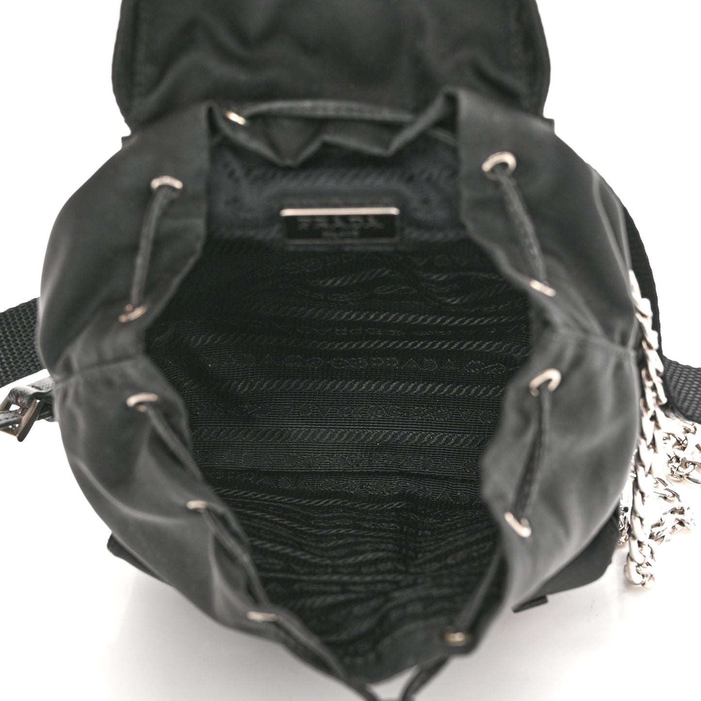 Nylon Vela Mini Crossbody Backpack Black