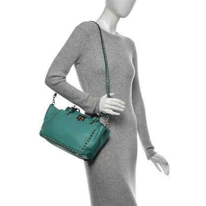 Valentino Garavani Vitello Small Rockstud Tote Colibri 2 of 7