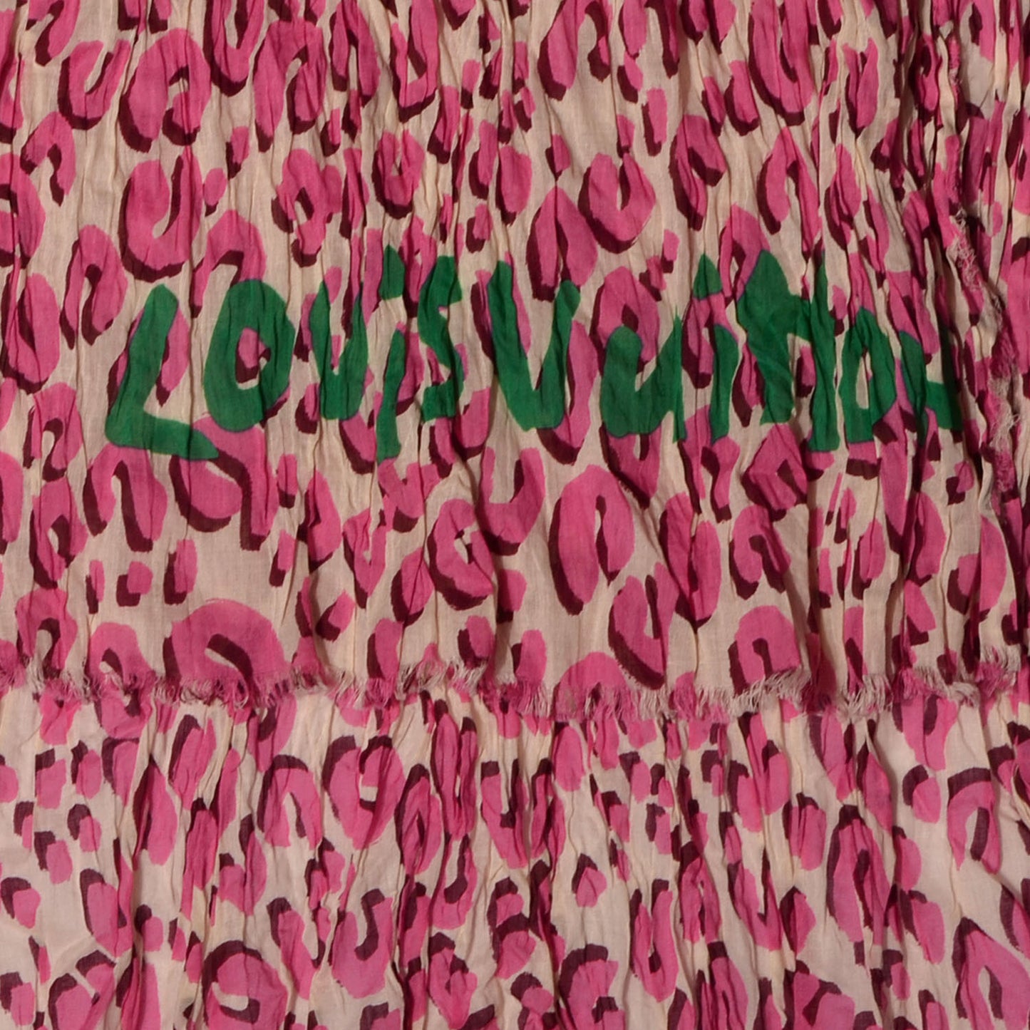 Cotton Leopard Pareo Blanc Corail